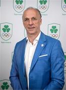 25 July 2025; Roy Baker, Kickboxing Ireland, during the Olympic Federation of Ireland AGM at The Alex Hotel in Dublin. Photo by Seb Daly/Sportsfile