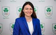 25 July 2025; Christina Barbosa-Gress of Olympic Handball Ireland during the Olympic Federation of Ireland AGM at The Alex Hotel in Dublin. Photo by Seb Daly/Sportsfile