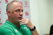 24 June 2025; IRFU performance director David Humphreys during an Ireland rugby media conference at the IRFU High Performance Centre at the Sport Ireland Campus in Dublin. Photo by Brendan Moran/Sportsfile