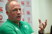 24 June 2025; IRFU performance director David Humphreys during an Ireland rugby media conference at the IRFU High Performance Centre at the Sport Ireland Campus in Dublin. Photo by Brendan Moran/Sportsfile