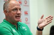 24 June 2025; IRFU performance director David Humphreys during an Ireland rugby media conference at the IRFU High Performance Centre at the Sport Ireland Campus in Dublin. Photo by Brendan Moran/Sportsfile