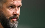 20 June 2025; British & Irish Lions head coach Andy Farrell after the Lions 1888 Cup match between the British & Irish Lions and Argentina at the Aviva Stadium in Dublin. Photo by Brendan Moran/Sportsfile