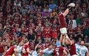 20 June 2025; Supporters look on during the Lions 1888 Cup match between the British & Irish Lions and Argentina at the Aviva Stadium in Dublin. Photo by Brendan Moran/Sportsfile