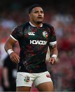 20 June 2025; Sione Tuipulotu of British & Irish Lions before the Lions 1888 Cup match between the British & Irish Lions and Argentina at the Aviva Stadium in Dublin. Photo by Brendan Moran/Sportsfile