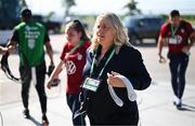 26 June 2025; United States head coach Emma Hayes arrives before the women's international friendly match between the USA and Republic of Ireland at Dick’s Sporting Goods Park in Commerce City, Colorado, USA. Photo by Stephen McCarthy/Sportsfile