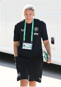 26 June 2025; Republic of Ireland head coach Carla Ward arrives before the women's international friendly match between the USA and Republic of Ireland at Dick’s Sporting Goods Park in Commerce City, Colorado, USA. Photo by Stephen McCarthy/Sportsfile