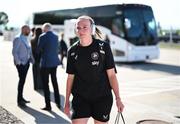 26 June 2025; Republic of Ireland goalkeeper Courtney Brosnan arrives before the women's international friendly match between the USA and Republic of Ireland at Dick’s Sporting Goods Park in Commerce City, Colorado, USA. Photo by Stephen McCarthy/Sportsfile