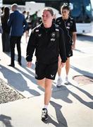 26 June 2025; Emily Murphy of Republic of Ireland arrives before the women's international friendly match between the USA and Republic of Ireland at Dick’s Sporting Goods Park in Commerce City, Colorado, USA. Photo by Stephen McCarthy/Sportsfile