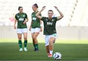 26 June 2025; Saoirse Noonan of Republic of Ireland before the women's international friendly match between the USA and Republic of Ireland at Dick’s Sporting Goods Park in Commerce City, Colorado, USA. Photo by Stephen McCarthy/Sportsfile