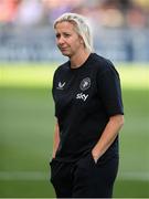 26 June 2025; Republic of Ireland head coach Carla Ward before the women's international friendly match between the USA and Republic of Ireland at Dick’s Sporting Goods Park in Commerce City, Colorado, USA. Photo by Stephen McCarthy/Sportsfile