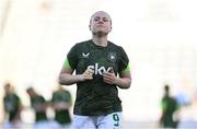26 June 2025; Amber Barrett of Republic of Ireland before the women's international friendly match between the USA and Republic of Ireland at Dick’s Sporting Goods Park in Commerce City, Colorado, USA. Photo by Stephen McCarthy/Sportsfile