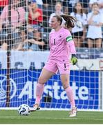 26 June 2025; Republic of Ireland goalkeeper Courtney Brosnan during the women's international friendly match between the USA and Republic of Ireland at Dick’s Sporting Goods Park in Commerce City, Colorado, USA. Photo by Stephen McCarthy/Sportsfile