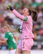 26 June 2025; Republic of Ireland goalkeeper Courtney Brosnan during the women's international friendly match between the USA and Republic of Ireland at Dick’s Sporting Goods Park in Commerce City, Colorado, USA. Photo by Stephen McCarthy/Sportsfile