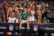 26 June 2025; Emily Murphy of Republic of Ireland with supporters after the women's international friendly match between the USA and Republic of Ireland at Dick’s Sporting Goods Park in Commerce City, Colorado, USA. Photo by Stephen McCarthy/Sportsfile