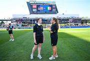 26 June 2025; Republic of Ireland goalkeeper Courtney Brosnan, left, and goalkeeper Grace Moloney before the women's international friendly match between the USA and Republic of Ireland at Dick’s Sporting Goods Park in Commerce City, Colorado, USA. Photo by Stephen McCarthy/Sportsfile