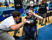 27 June 2025; Competitors during the Fitness Inclusion Games by IWA at the Sport Ireland Indoor Arena on the National Sports Campus in Dublin. Photo by David Fitzgerald/Sportsfile