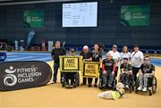 27 June 2025; Competitors before the Fitness Inclusion Games by IWA at the Sport Ireland Indoor Arena on the National Sports Campus in Dublin. Photo by David Fitzgerald/Sportsfile