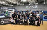 27 June 2025; Competitors before the Fitness Inclusion Games by IWA at the Sport Ireland Indoor Arena on the National Sports Campus in Dublin. Photo by David Fitzgerald/Sportsfile