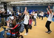 27 June 2025; Competitors after during the Fitness Inclusion Games by IWA at the Sport Ireland Indoor Arena on the National Sports Campus in Dublin. Photo by David Fitzgerald/Sportsfile