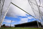 27 June 2025; A general view from inside a goal before the SSE Airtricity Men's Premier Division match between Bohemians and Sligo Rovers at Dalymount Park in Dublin. Photo by Seb Daly/Sportsfile