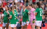 26 June 2025; Republic of Ireland's Megan Connolly and goalkeeper Courtney Brosnan during the women's international friendly match between the USA and Republic of Ireland at Dick’s Sporting Goods Park in Commerce City, Colorado, USA. Photo by Stephen McCarthy/Sportsfile