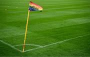27 June 2025; A general view of a corner flag before the SSE Airtricity Men's Premier Division match between Galway United and Shelbourne at Eamonn Deacy Park in Galway. Photo by Piaras Ó Mídheach/Sportsfile