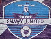 27 June 2025; A mural inside the ground before the SSE Airtricity Men's Premier Division match between Galway United and Shelbourne at Eamonn Deacy Park in Galway. Photo by Piaras Ó Mídheach/Sportsfile