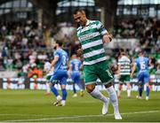 27 June 2025; Graham Burke of Shamrock Rovers reacts to a missed opportunity during the SSE Airtricity Men's Premier Division match between Shamrock Rovers and Waterford at Tallaght Stadium in Dublin. Photo by Thomas Flinkow/Sportsfile