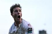 27 June 2025; Will Fitzgerald of Sligo Rovers reacts during the SSE Airtricity Men's Premier Division match between Bohemians and Sligo Rovers at Dalymount Park in Dublin. Photo by Seb Daly/Sportsfile