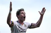 27 June 2025; Will Fitzgerald of Sligo Rovers reacts during the SSE Airtricity Men's Premier Division match between Bohemians and Sligo Rovers at Dalymount Park in Dublin. Photo by Seb Daly/Sportsfile