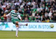 27 June 2025; Danny Mandroiu of Shamrock Rovers during the SSE Airtricity Men's Premier Division match between Shamrock Rovers and Waterford at Tallaght Stadium in Dublin. Photo by Thomas Flinkow/Sportsfile