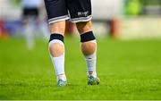 27 June 2025; The socks of Kameron Ledwidge of Shelbourne during the SSE Airtricity Men's Premier Division match between Galway United and Shelbourne at Eamonn Deacy Park in Galway. Photo by Piaras Ó Mídheach/Sportsfile