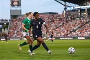 26 June 2025; Naomi Girma of United States during the women's international friendly match between the USA and Republic of Ireland at Dick’s Sporting Goods Park in Commerce City, Colorado, USA. Photo by Stephen McCarthy/Sportsfile