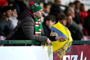 27 June 2025; A Cork City supporter during the SSE Airtricity Men's Premier Division match between Cork City and St Patrick's Athletic at Turner's Cross in Cork. Photo by Brendan Moran/Sportsfile