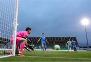 27 June 2025; Waterford goalkeeper Stephen McMullan makes a save during the SSE Airtricity Men's Premier Division match between Shamrock Rovers and Waterford at Tallaght Stadium in Dublin. Photo by Thomas Flinkow/Sportsfile