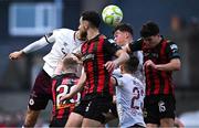 27 June 2025; James Clarke of Bohemians, right, scores his side's equalising goal in additional time during the SSE Airtricity Men's Premier Division match between Bohemians and Sligo Rovers at Dalymount Park in Dublin. Photo by Seb Daly/Sportsfile