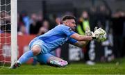 27 June 2025; Sligo Rovers goalkeeper Sam Sargeant makes a save during the SSE Airtricity Men's Premier Division match between Bohemians and Sligo Rovers at Dalymount Park in Dublin. Photo by Seb Daly/Sportsfile