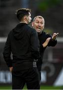 27 June 2025; Bohemians manager Alan Reynolds remonstrates with fourth official Ryan Maher during the SSE Airtricity Men's Premier Division match between Bohemians and Sligo Rovers at Dalymount Park in Dublin. Photo by Seb Daly/Sportsfile