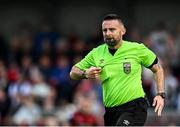 27 June 2025; Referee Declan Toland during the SSE Airtricity Men's Premier Division match between Bohemians and Sligo Rovers at Dalymount Park in Dublin. Photo by Seb Daly/Sportsfile