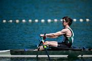28 June 2025; Paul O'Donovan of Ireland before the Men’s Double Sculls Semifinal 2 during the 2025 World Rowing Cup at Rotsee in Lucerne, Switzerland. Photo by Benedict Tufnell/Sportsfile