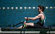 28 June 2025; Paul O'Donovan of Ireland during the Men’s Double Sculls Semifinal 2 during the 2025 World Rowing Cup at Rotsee in Lucerne, Switzerland. Photo by Benedict Tufnell/Sportsfile