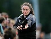 27 June 2025; Whitehall Rangers manager Grace McAuley-Ryan during the Sports Direct Women's FAI Cup first round match between Newbridge Town and Whitehall at Greenogue Park in Dublin. Photo by Stephen Marken/Sportsfile