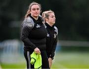 27 June 2025; Whitehall Rangers manager Grace McAuley-Ryan during the Sports Direct Women's FAI Cup first round match between Newbridge Town and Whitehall at Greenogue Park in Dublin. Photo by Stephen Marken/Sportsfile
