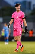 27 June 2025; Waterford goalkeeper Stephen McMullan reacts during the SSE Airtricity Men's Premier Division match between Shamrock Rovers and Waterford at Tallaght Stadium in Dublin. Photo by Thomas Flinkow/Sportsfile
