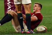 28 June 2025; Garry Ringrose of British & Irish Lions after scoring his side's fifth try during the tour match between Western Force and the British & Irish Lions at Optus Stadium in Perth, Australia. Photo by Steve Christo/Sportsfile