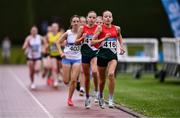 28 June 2025; Freya Renton of Westport AC, Mayo, competes in the Girls Under 16 3000m during day one of the 123.ie National Juveniles Track & Field Championships at Tullamore Harriers Athletics Club in Offaly. Photo by Ben McShane/Sportsfile