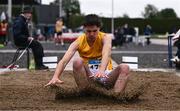 28 June 2025; Adam Nassar of Iveragh AC, Kerry, competes in the Boys Under 18 100m during day one of the 123.ie National Juveniles Track & Field Championships at Tullamore Harriers Athletics Club in Offaly. Photo by Ben McShane/Sportsfile