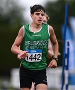 28 June 2025; Alexander Guther of Newbridge AC, Kildare, competes in the Boys Under 16 3000m during day one of the 123.ie National Juveniles Track & Field Championships at Tullamore Harriers Athletics Club in Offaly. Photo by Ben McShane/Sportsfile
