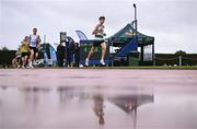 28 June 2025; Ruby Devereaux of Youghal AC, Cork, competes in the Boys Under 16 3000m during day one of the 123.ie National Juveniles Track & Field Championships at Tullamore Harriers Athletics Club in Offaly. Photo by Ben McShane/Sportsfile