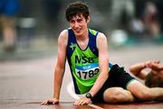 28 June 2025; Peter Brennan of Metro/St. Brigids AC, Dublin, after competing in the Boys Under 18 3000m during day one of the 123.ie National Juveniles Track & Field Championships at Tullamore Harriers Athletics Club in Offaly. Photo by Ben McShane/Sportsfile